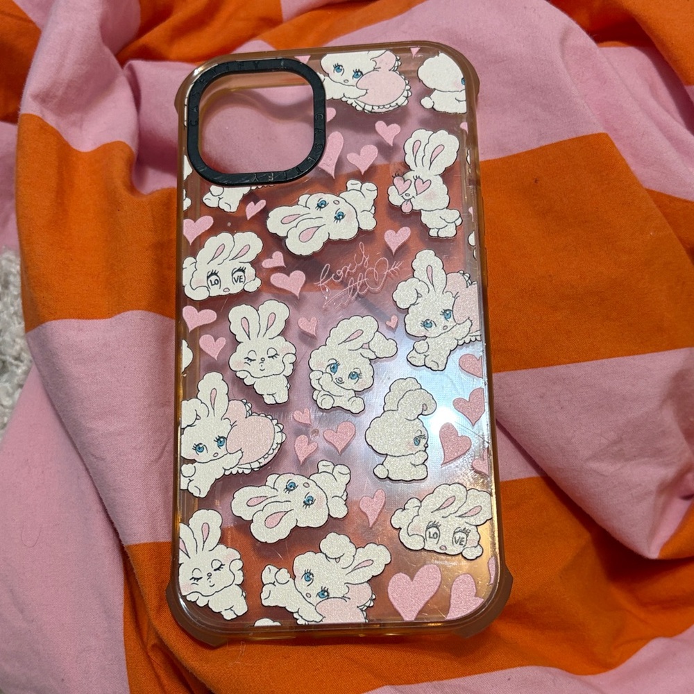 Casetify Bunny Phone Case - Pink and White iPhone 13